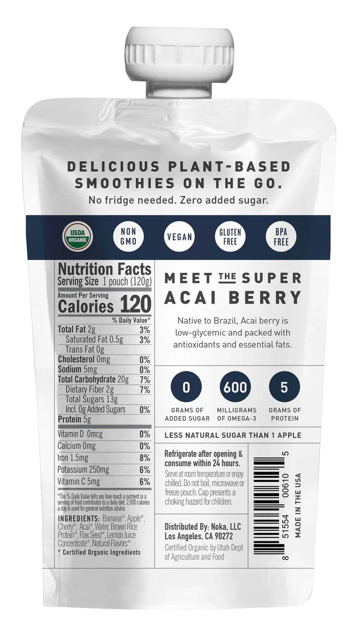 OG2 NOKA CHRY ACAI SMTHI ( 6 X 4.22 OZ   )