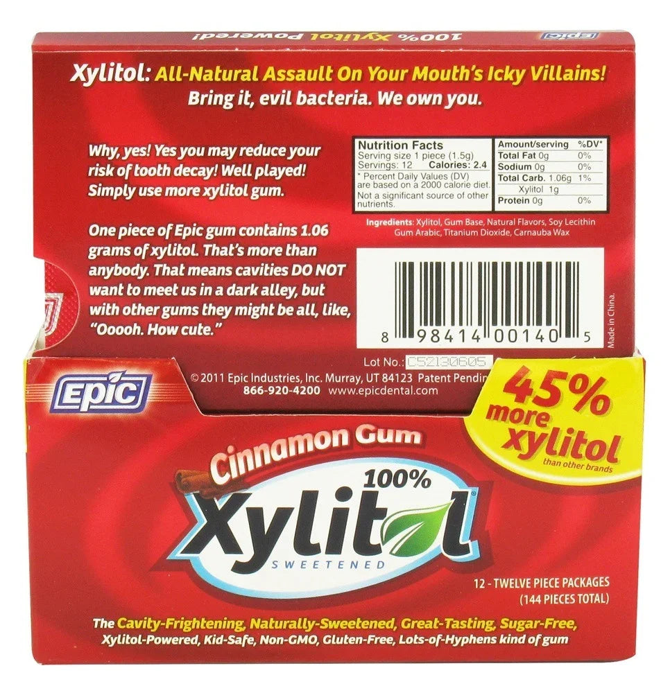 Epic Dental Xylitol Gum Cinn (12x12 CT)