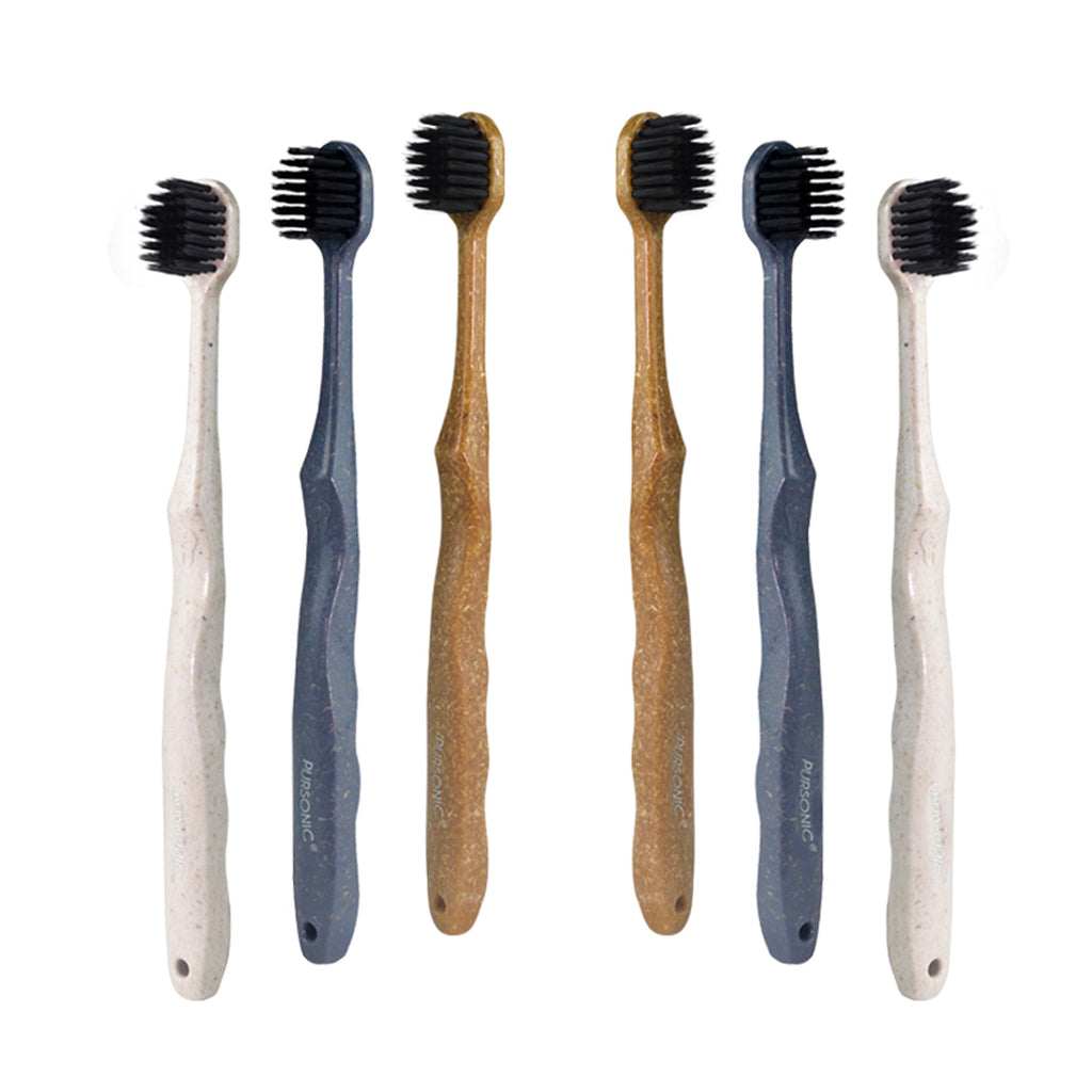 Wide Brush Head Charcoal Toothbrush